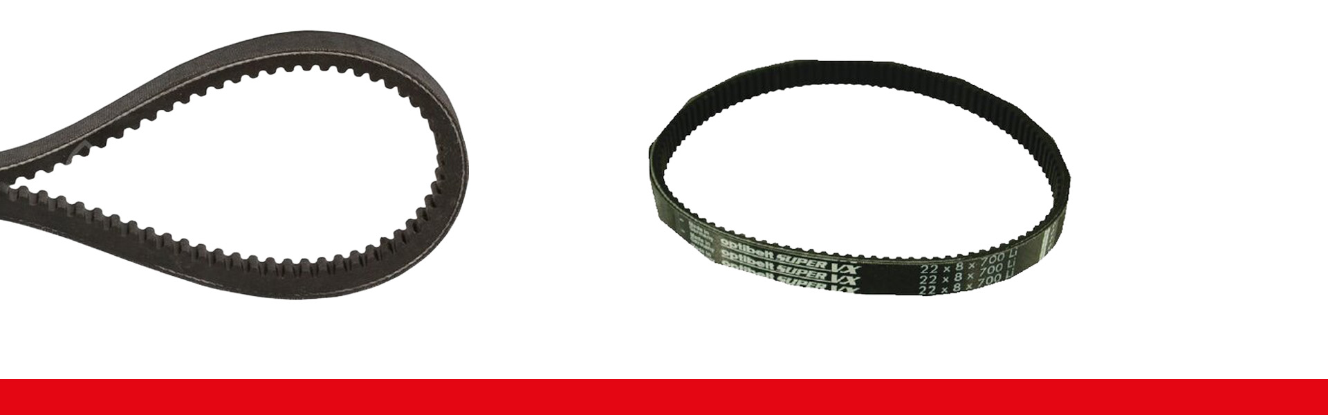 Open flank shaped serrated v-belt